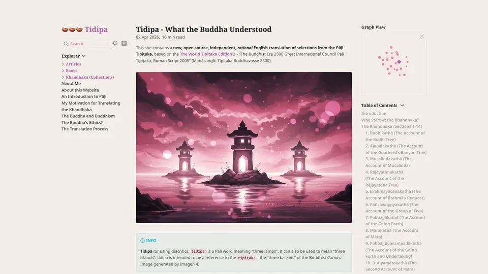 Tidipa - What the Buddha Understood